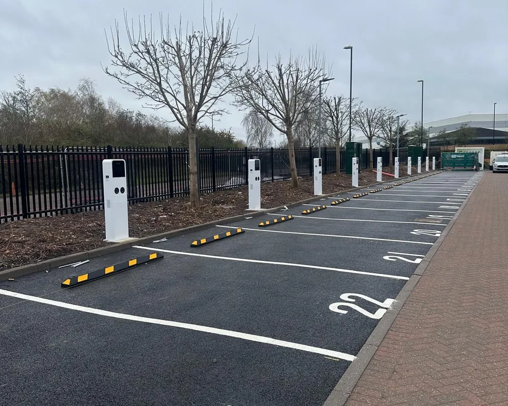 Large-Scale Workplace EV Charging Infrastructure